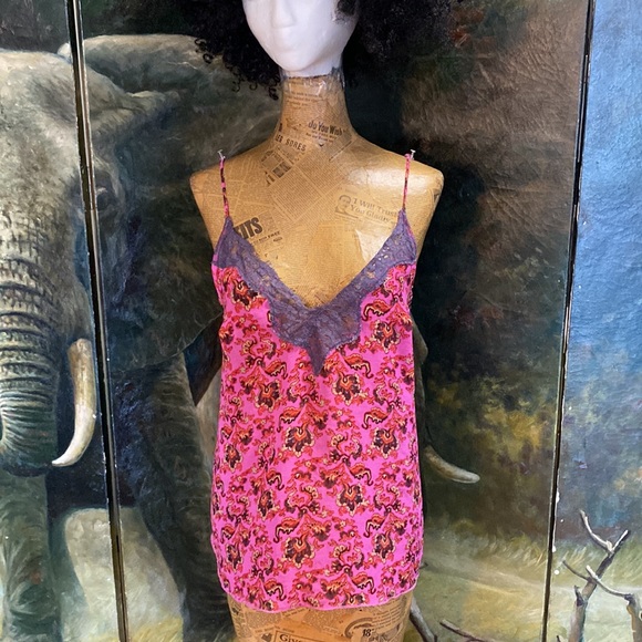 Free People Pink Lace Cami medium boho - Picture 4 of 8